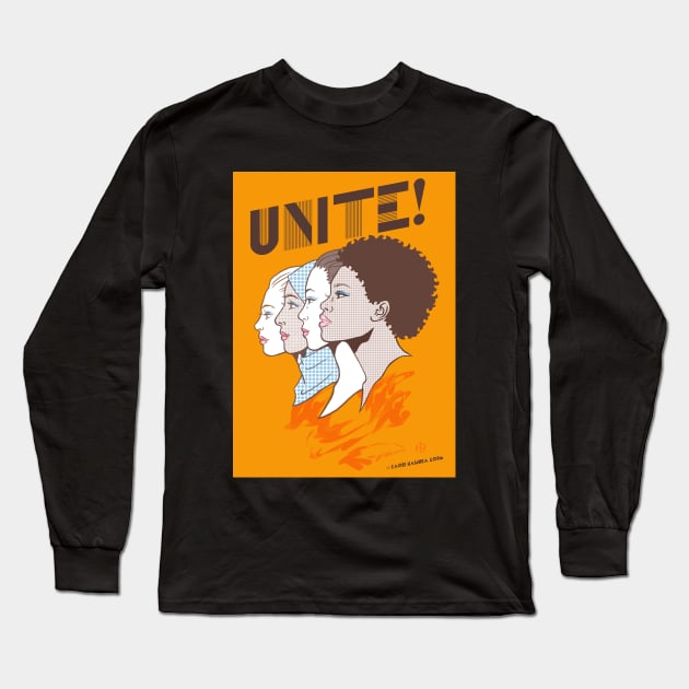 Unite! Long Sleeve T-Shirt by Moss Moon Studio